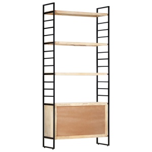 Bibliotecă cu 4 niveluri 80x30x180 cm lemn masiv de mango - Img 8