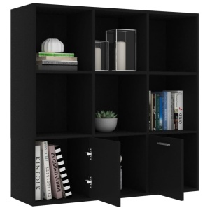 Bibliotecă, negru, 98 x 30 x 98 cm, PAL - Img 8