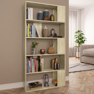 Bibliotecă/Separator cameră, stejar Sonoma, 80x24x159cm PAL