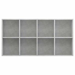 Bibliotecă/Servantă, gri beton, 66 x 30 x 130 cm, PAL - Img 12