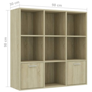 Bibliotecă, stejar Sonoma, 98 x 30 x 98 cm, PAL - Img 9