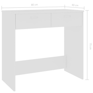 Birou, alb, 80 x 40 x 75 cm, PAL - Img 5