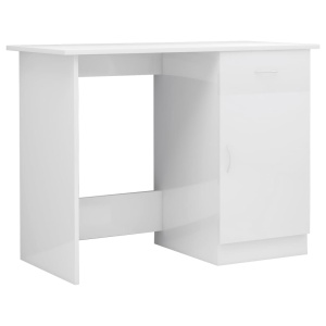Birou, alb extralucios, 100 x 50 x 76 cm, PAL - Img 2