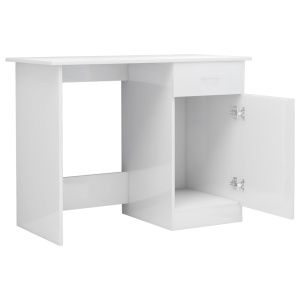 Birou, alb extralucios, 100 x 50 x 76 cm, PAL - Img 5