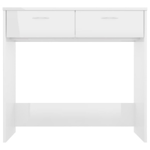 Birou, alb extralucios, 80 x 40 x 75 cm, PAL - Img 4