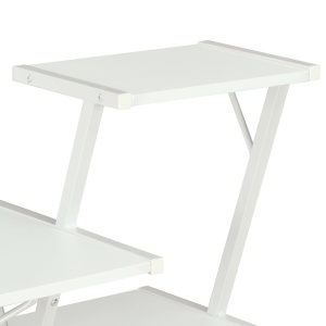 Birou cu raft, alb, 116 x 50 x 93 cm - Img 7