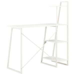 Birou cu rafturi, alb, 102 x 50 x 117 cm - Img 4
