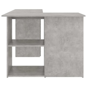 Birou de colț, gri beton, 145 x 100 x 76 cm, PAL - Img 6