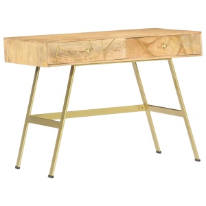 Birou de scris cu sertare, 100 x 55 x 75 cm, lemn masiv mango - Img 9