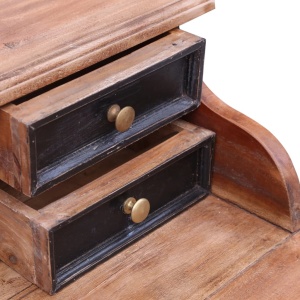 Birou de scris cu sertare, 90x50x101 cm, lemn masiv reciclat - Img 7