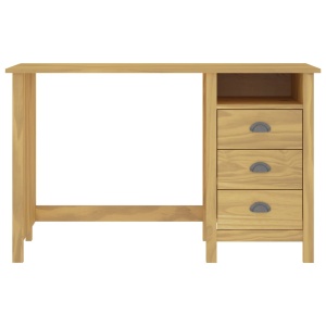 Birou Hill Range cu 3 sertare, 120x50x74 cm, lemn masiv de pin - Img 3