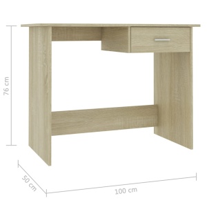 Birou, stejar Sonoma, 100 x 50 x 76 cm, PAL - Img 5