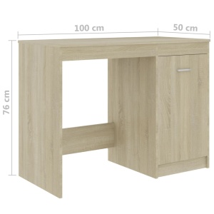 Birou, stejar Sonoma, 140 x 50 x 76 cm, PAL - Img 11