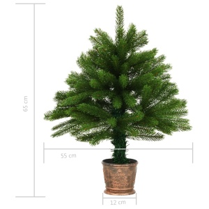 Brad de Crăciun artificial, ace cu aspect natural, 65 cm, verde - Img 6