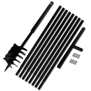 Burghiu manual găuri in pământ 180 mm cu tub prelungitor 9 m