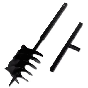 Burghiu manual găuri in pământ 200 mm cu tub prelungitor 13 m - Img 3