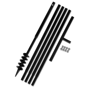 Burghiu manual găuri in pământ 80 mm cu tub prelungitor 5 m