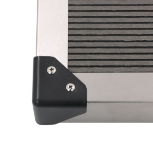 Cădiță de duș de exterior gri 110x62 cm WPC și oțel inoxidabil - Img 6