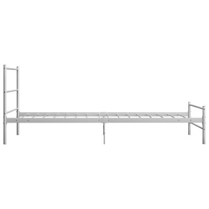 Cadru de pat, alb, 100 x 200 cm, metal - Img 4