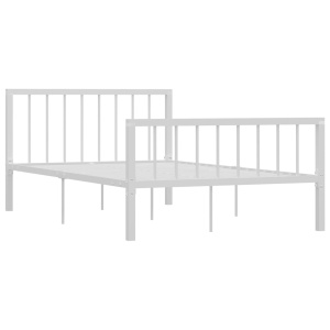 Cadru de pat, alb, 120 x 200 cm, metal - Img 2