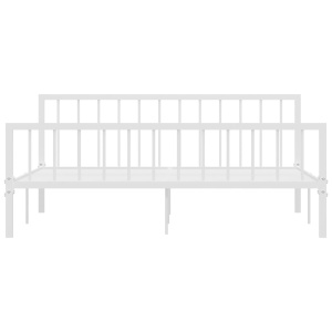 Cadru de pat, alb, 180 x 200 cm, metal - Img 3