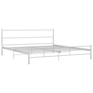 Cadru de pat, alb, 180 x 200 cm, metal - Img 2