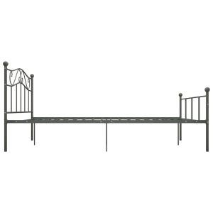 Cadru de pat, gri, 140 x 200 cm, metal - Img 4
