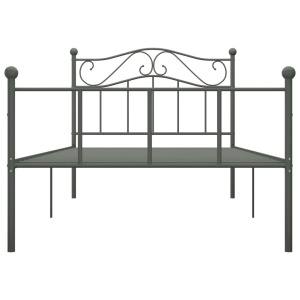 Cadru de pat, gri, 90 x 200 cm, metal - Img 3