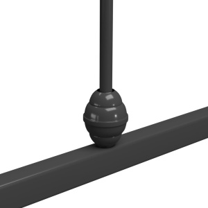 Cadru de pat, gri, 90 x 200 cm, metal - Img 6