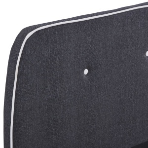 Cadru de pat, gri inchis, 160 x 200 cm, material textil - Img 6
