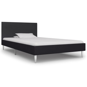 Cadru de pat, negru, 90 x 200 cm, material textil
