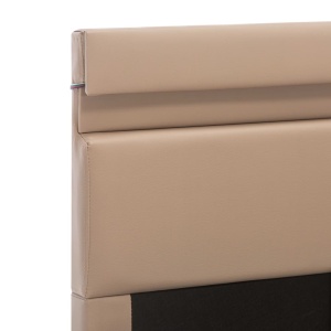 Cadru pat hidraulic cu LED cappuccino 120x200cm piele ecologică - Img 12