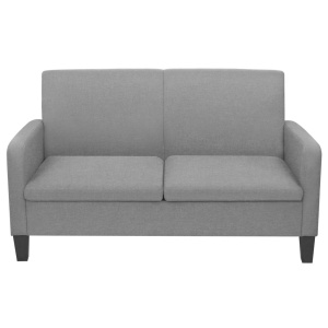 Canapea cu 2 locuri, 135 x 65 x 76 cm, gri deschis - Img 2