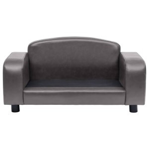 Canapea pentru câini, gri, 80 x 50 x 40 cm, piele ecologică - Img 4