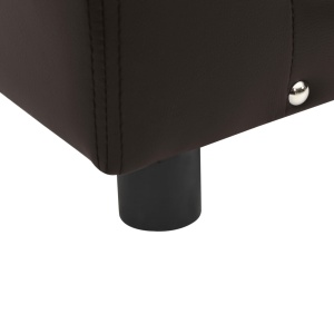 Canapea pentru câini, maro, 81x43x31cm, pluș & piele ecologică - Img 6
