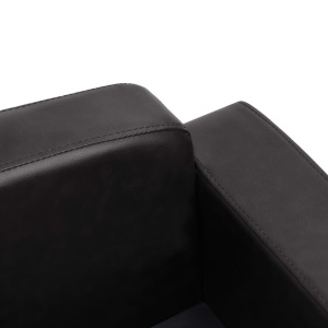 Canapea pentru câini, negru, 80 x 50 x 40 cm, piele ecologică - Img 6