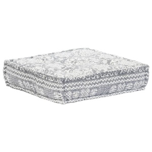 Canapea puf modulară cu 2 locuri, gri deschis, material textil - Img 6