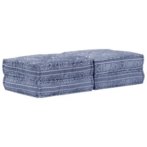 Canapea puf modulară cu 2 locuri, indigo, material textil - Img 12