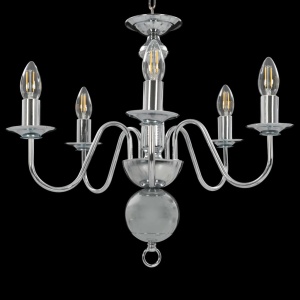 Candelabru, argintiu, 5 becuri E14 - Img 2