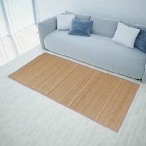 Carpetă dreptunghiulară din bambus 150 x 200 cm, maro