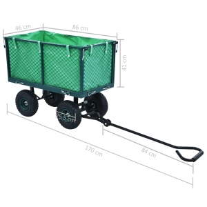 Cărucior manual de grădină, verde, 350 kg - Img 8