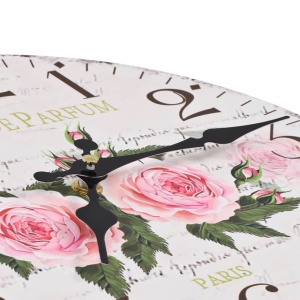 Ceas de perete vintage, 30 cm, floare - Img 4