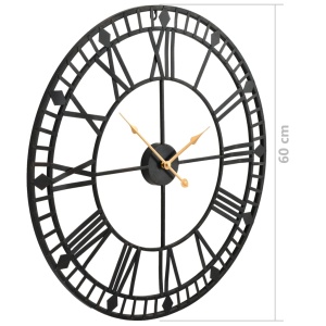 Ceas de perete vintage, cu cuarț, mecanism metal, 60 cm, XXL - Img 5