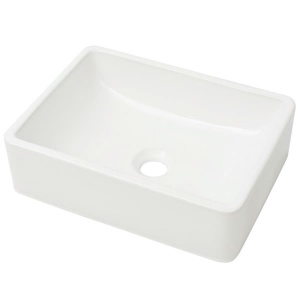 Chiuvetă ceramică, alb, 41 x 30 x 12 cm - Img 2
