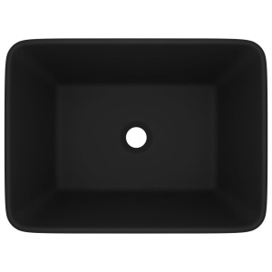 Chiuvetă de baie lux, negru mat, 41 x 30 x 12 cm, ceramică - Img 3
