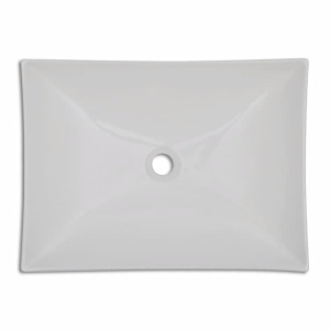 Chiuvetă din ceramică pentru baie high gloss, Alb - Img 4