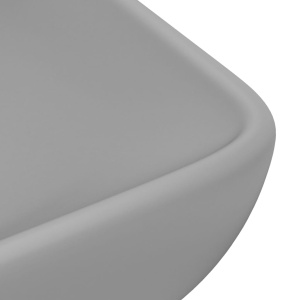 Chiuvetă dreptunghiulară lux gri deschis mat 71x38 cm ceramică - Img 6