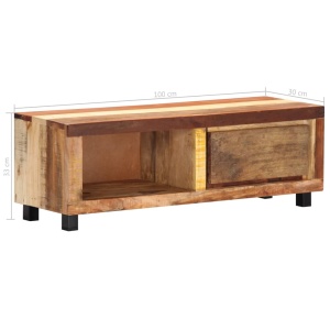 Comodă TV, 100 x 30 x 33 cm, lemn masiv reciclat - Img 12