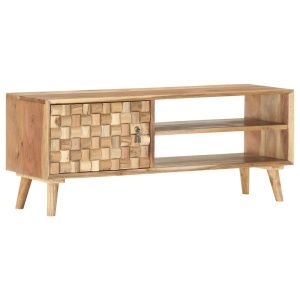 Comodă TV, 100 x 35 x 40 cm, lemn masiv de acacia
