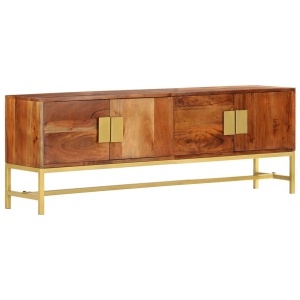 Comodă TV, 140 x 30 x 50 cm, lemn masiv de acacia